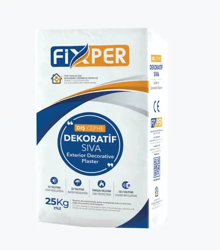 Fixper exterior decorative plaster for facade wall finishing with durable and weather-resistant surface