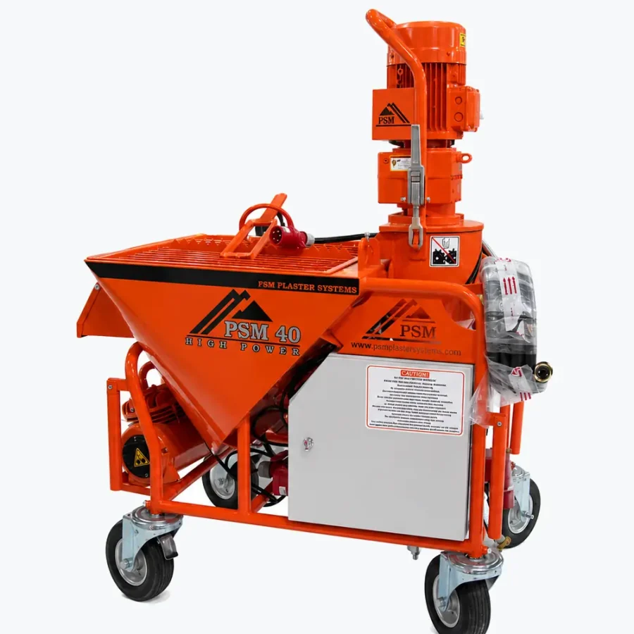 PSM plaster machine used for thermal insulation plaster application in construction projects